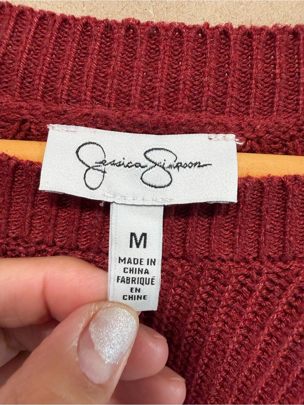 Jessica Simpson Raspberry Crewneck Sweater - Picture 2 of 3